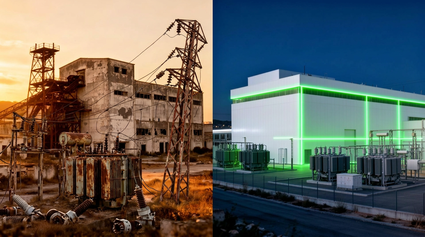 Industrial brownfield asset transformed into an AI-ready data hall